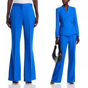 NWT BOSS Talia Flare Leg Women's Pants Trousers Wool-Blend Blue $298 - Size 0